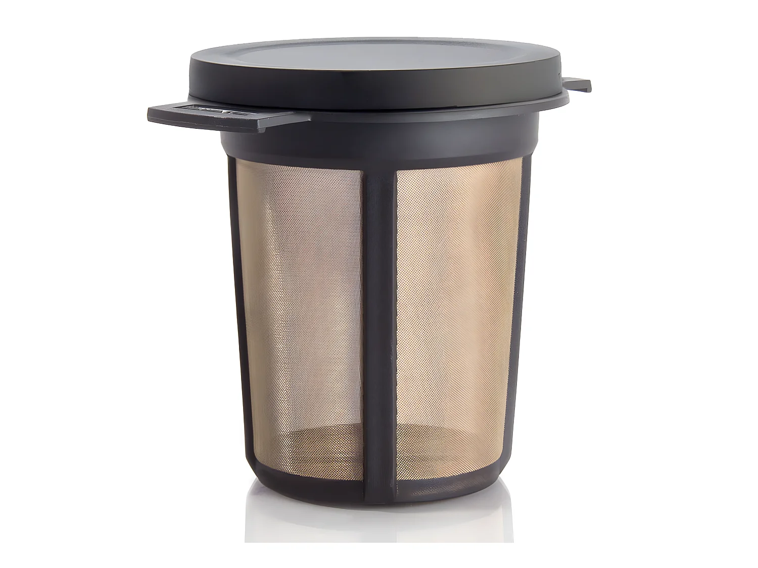 Filtre à thé microémaillé noir taille M 8 cm