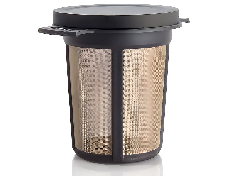 Filtre à thé microémaillé noir taille M 8 cm