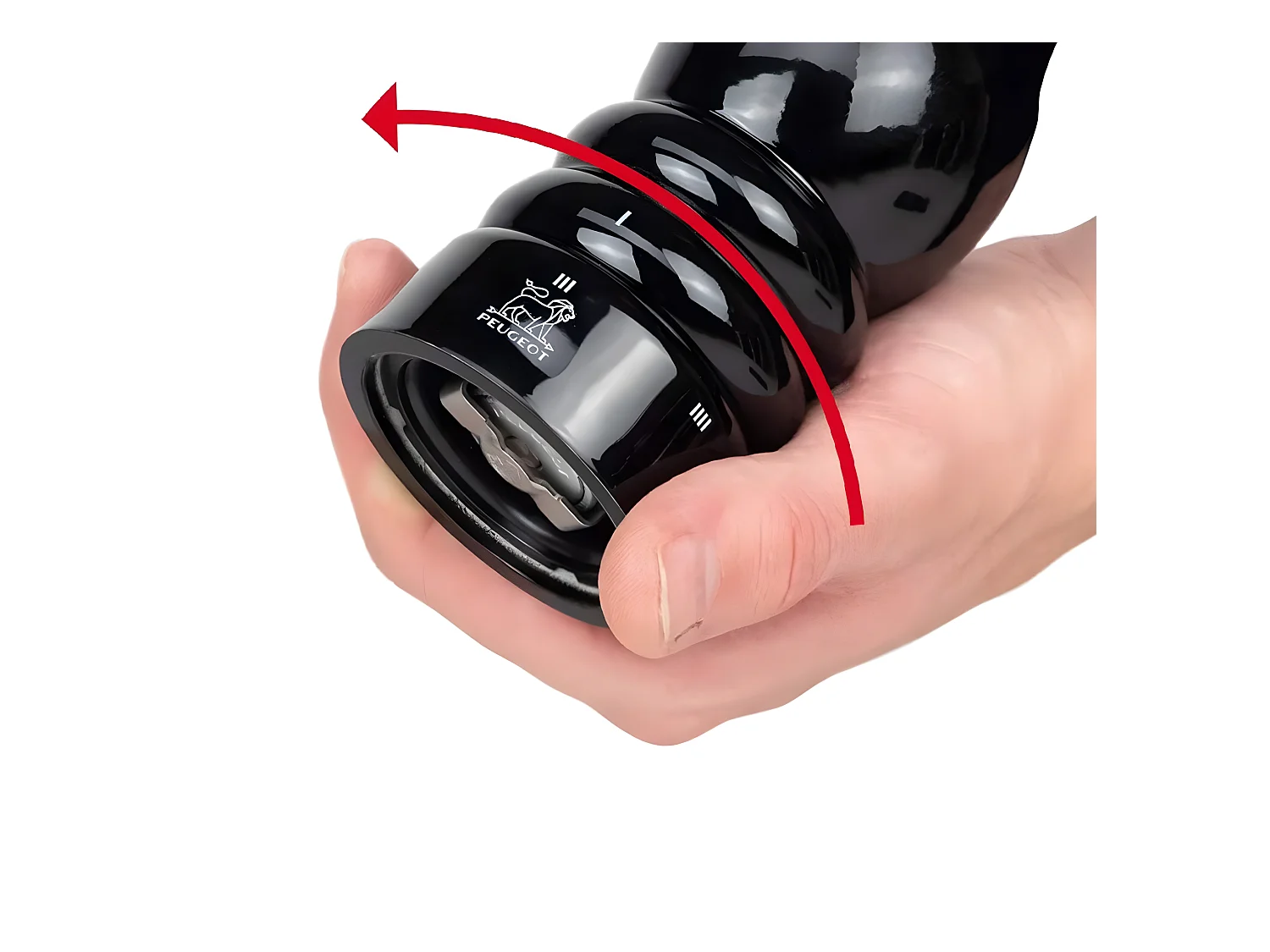 Moulin à poivre 18cm Paris u'Select en bois laqué noir