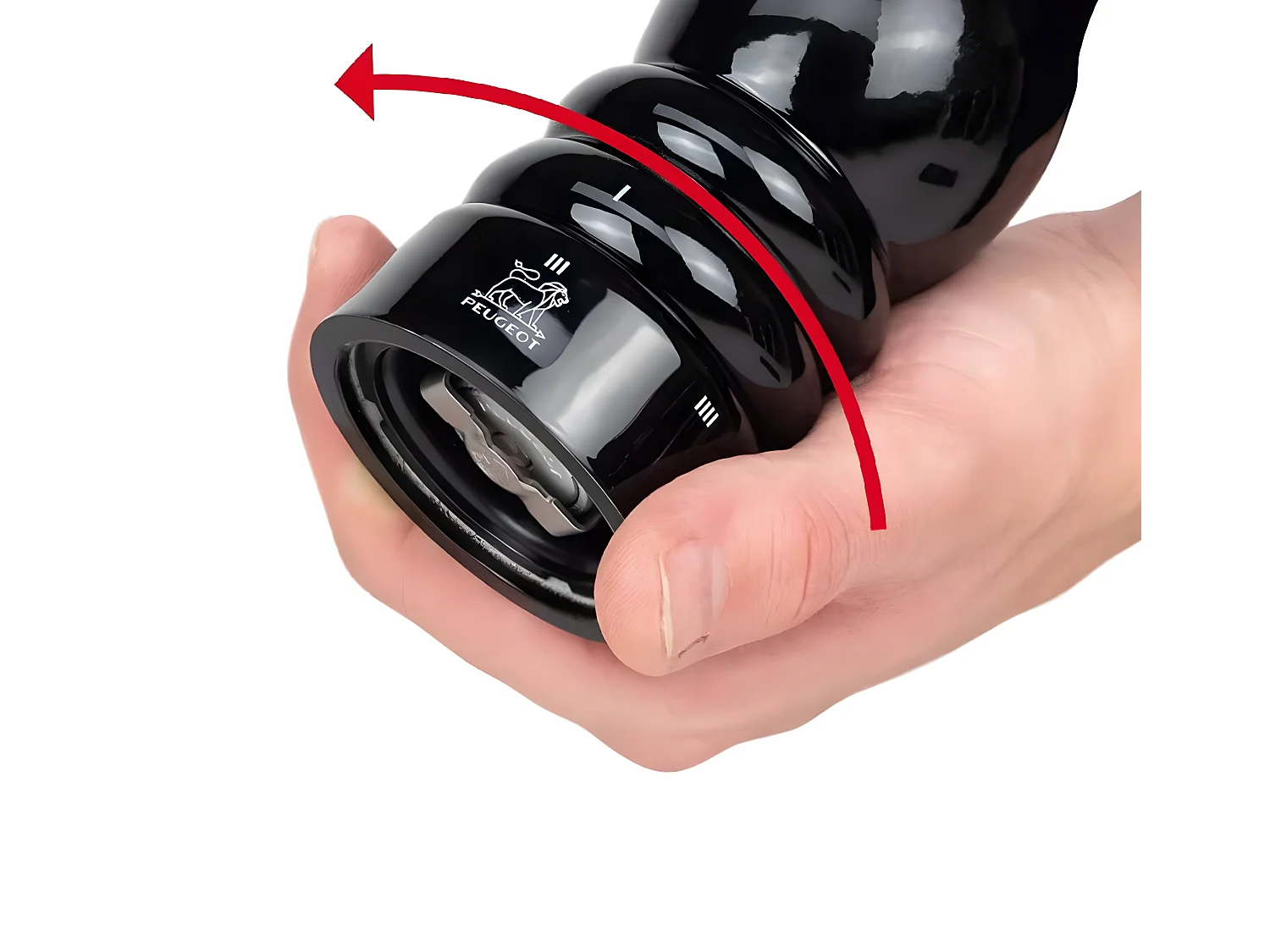 Moulin à poivre 18cm Paris u'Select en bois laqué noir