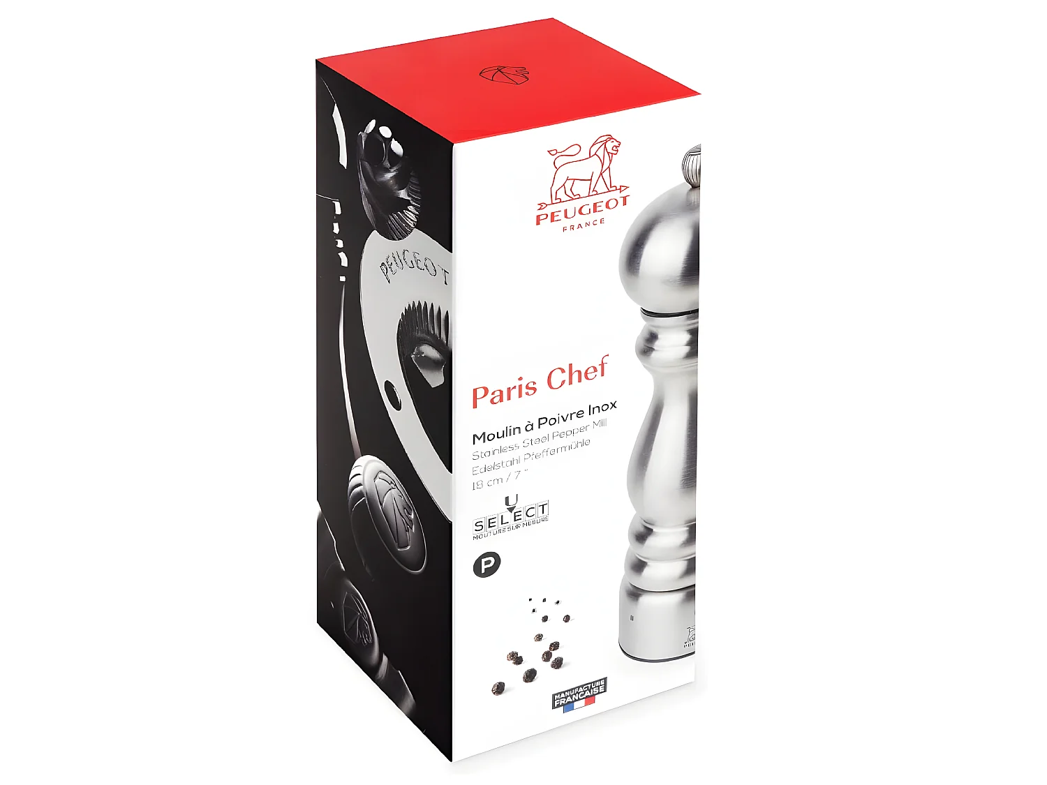 Moulin à Sel 18 cm en inox Paris Chef u'select