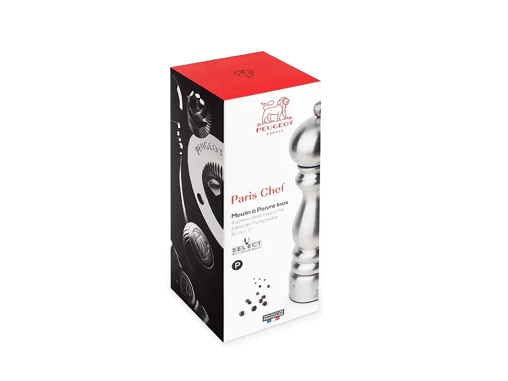 Moulin à poivre 18 cm en inox u'Select Paris Chef