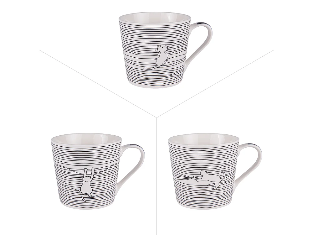 Mug Filo cats 40 cl (lot de 3)