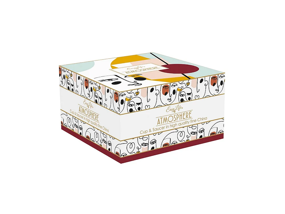 Coffret déjeuner en porcelaine Modernisme 40 cl