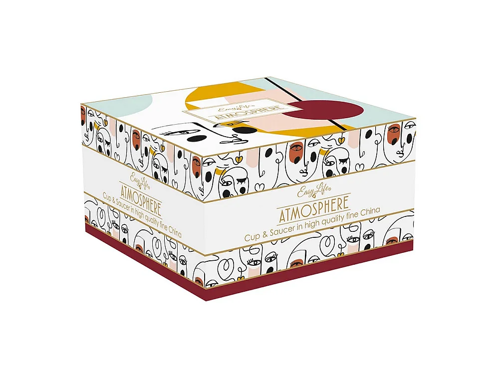 Coffret déjeuner en porcelaine Modernisme 40 cl