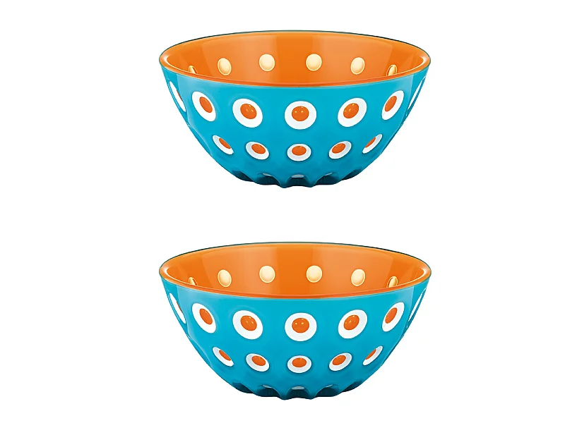 Lot de 2 bols 12 cm Le Murrine bleu et orange