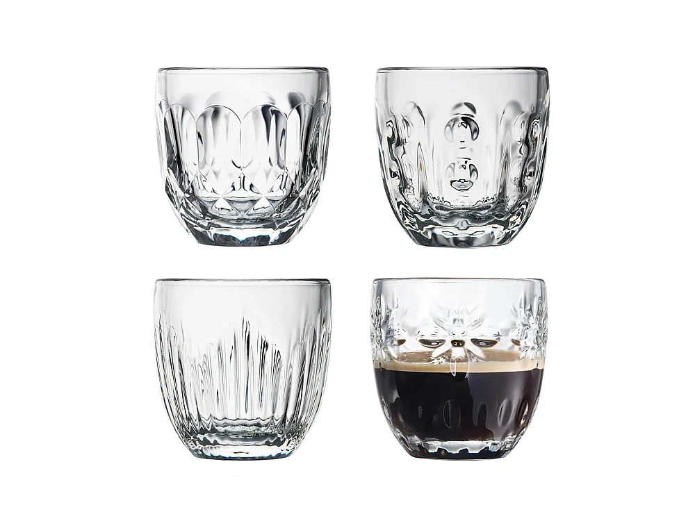 Boîte de 4 tasses à expresso Troquet
