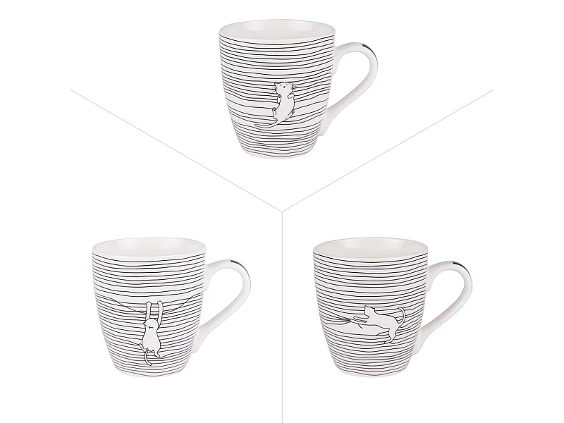 Tasse Filo cats 23 cl (lot de 3)