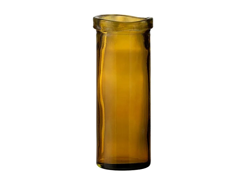 Vase Design en Verre "Virginie" 28cm Ocre