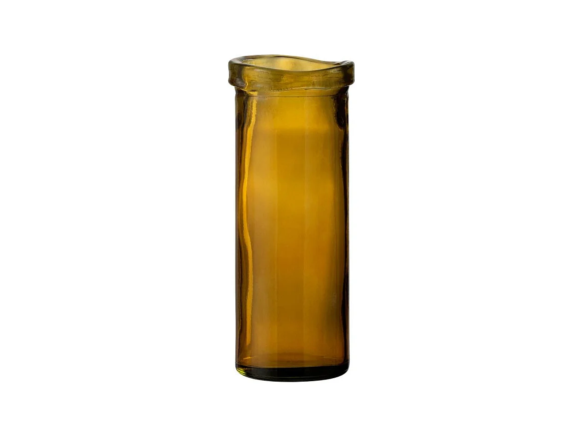Vase Design en Verre "Virginie" 28cm Ocre