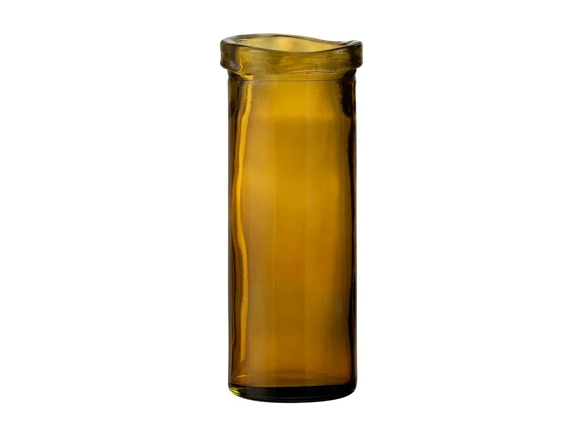 Vase Design en Verre "Virginie" 28cm Ocre