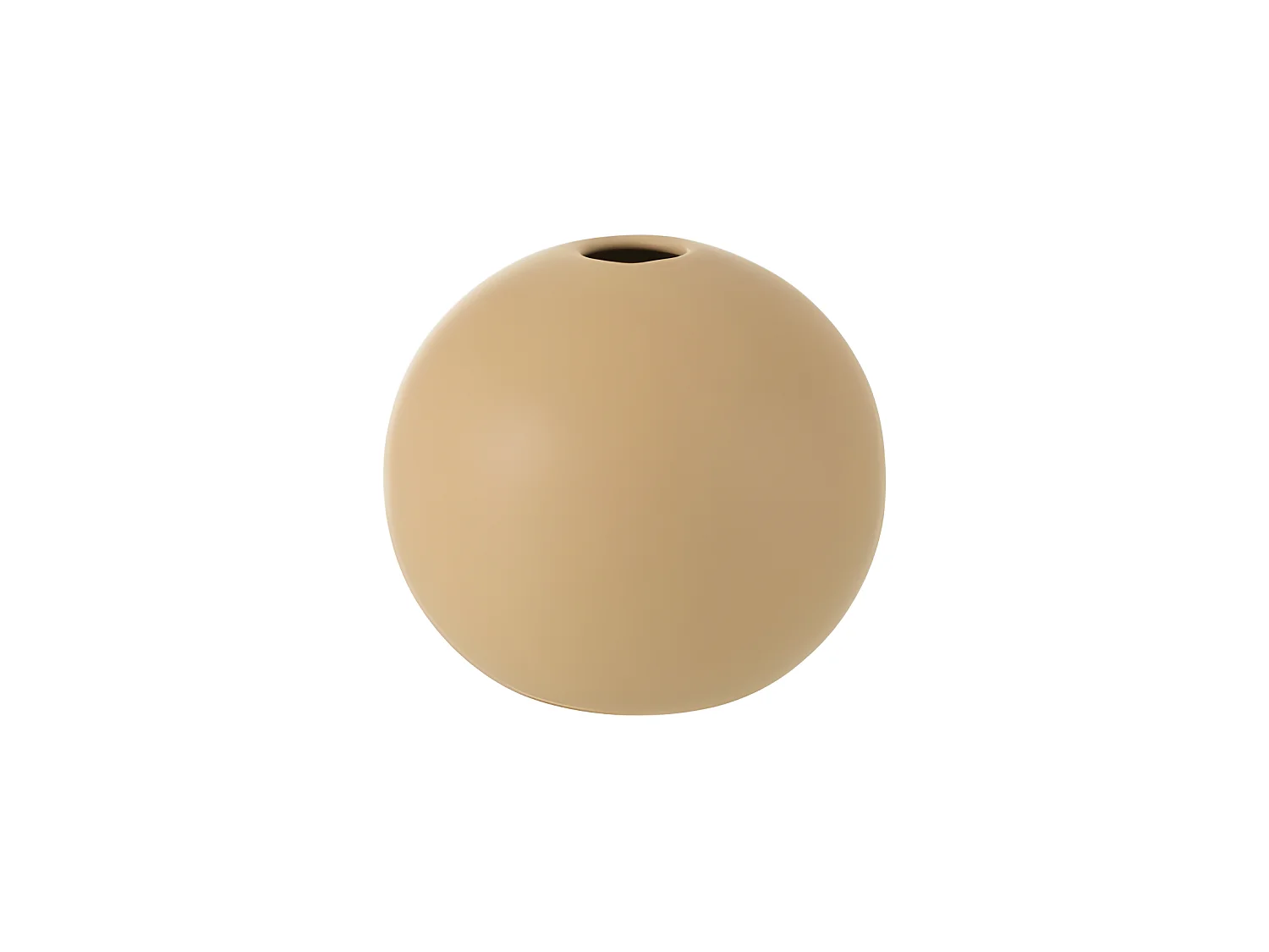 Vaso sferico in ceramica beige D18cm