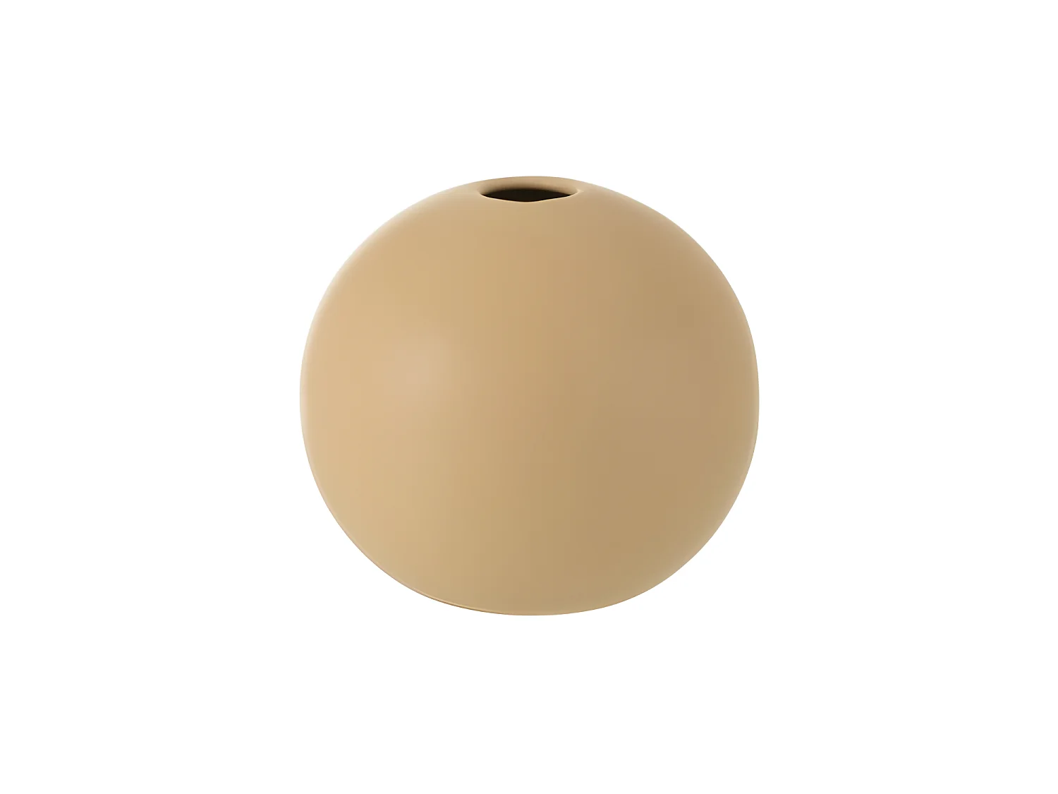 Vase Design "Boule Céramique" 18cm Beige