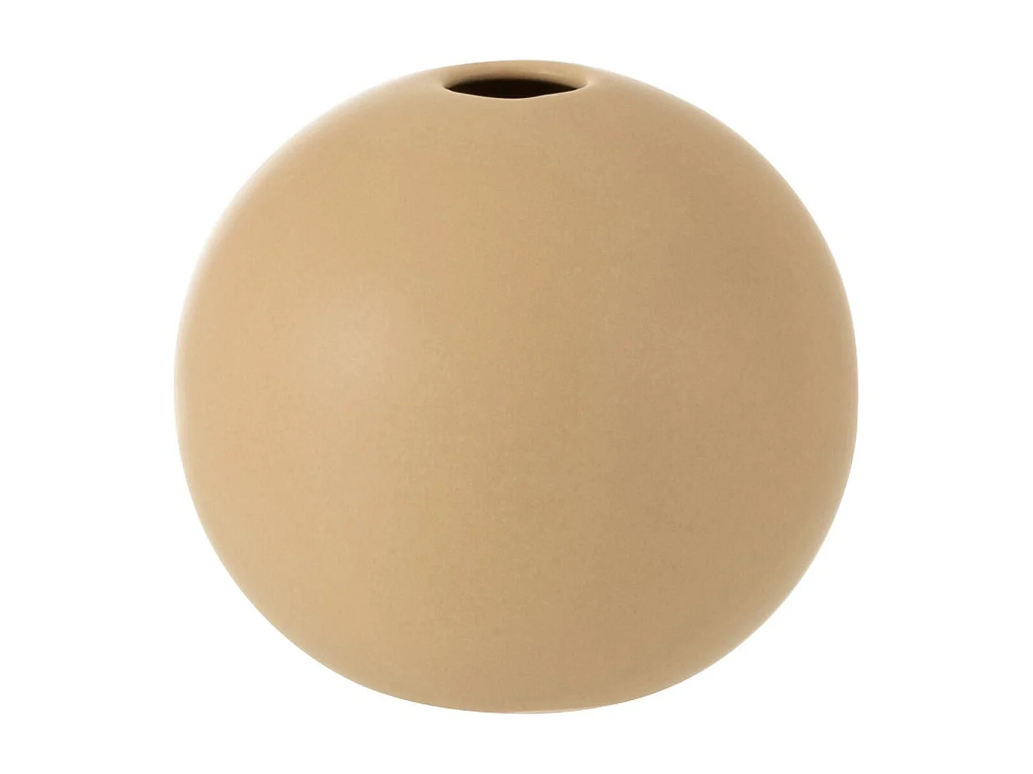 Vase Design "Boule Céramique" 18cm Beige