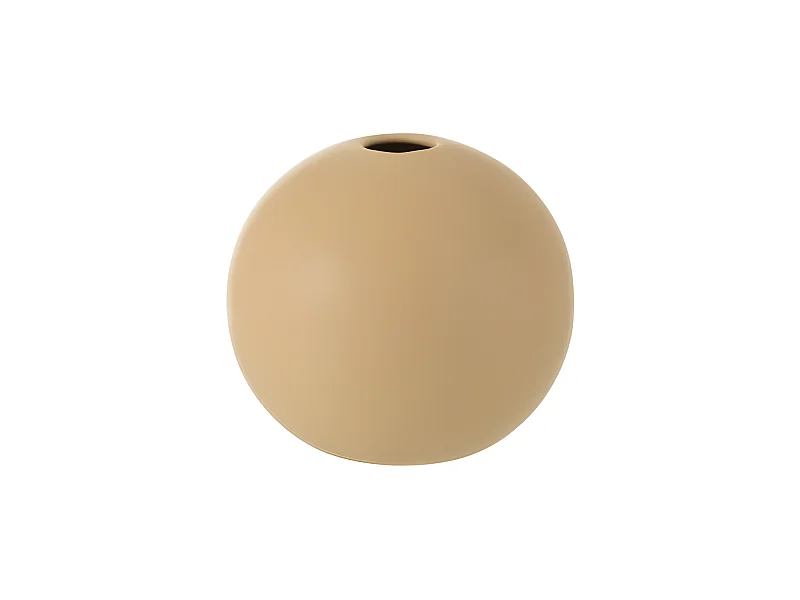 Vase Design "Boule Céramique" 18cm Beige
