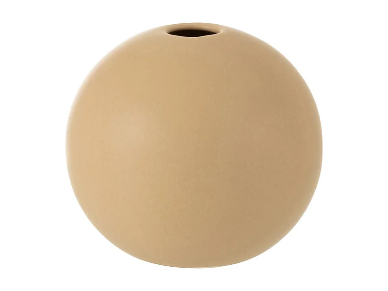 Vase Design "Boule Céramique" 18cm Beige
