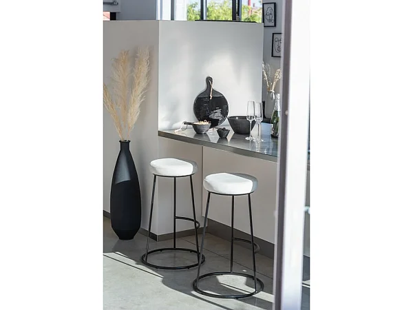 Vase bouteille verre noir mat small