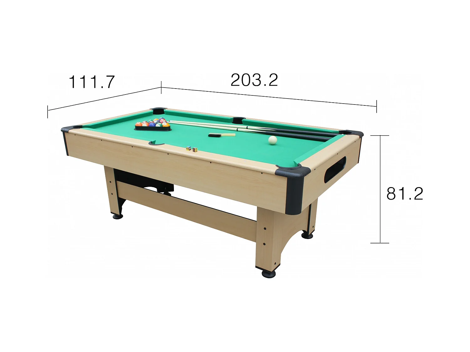 Billar americano de madera + Accesorios incluidos CHICAGO