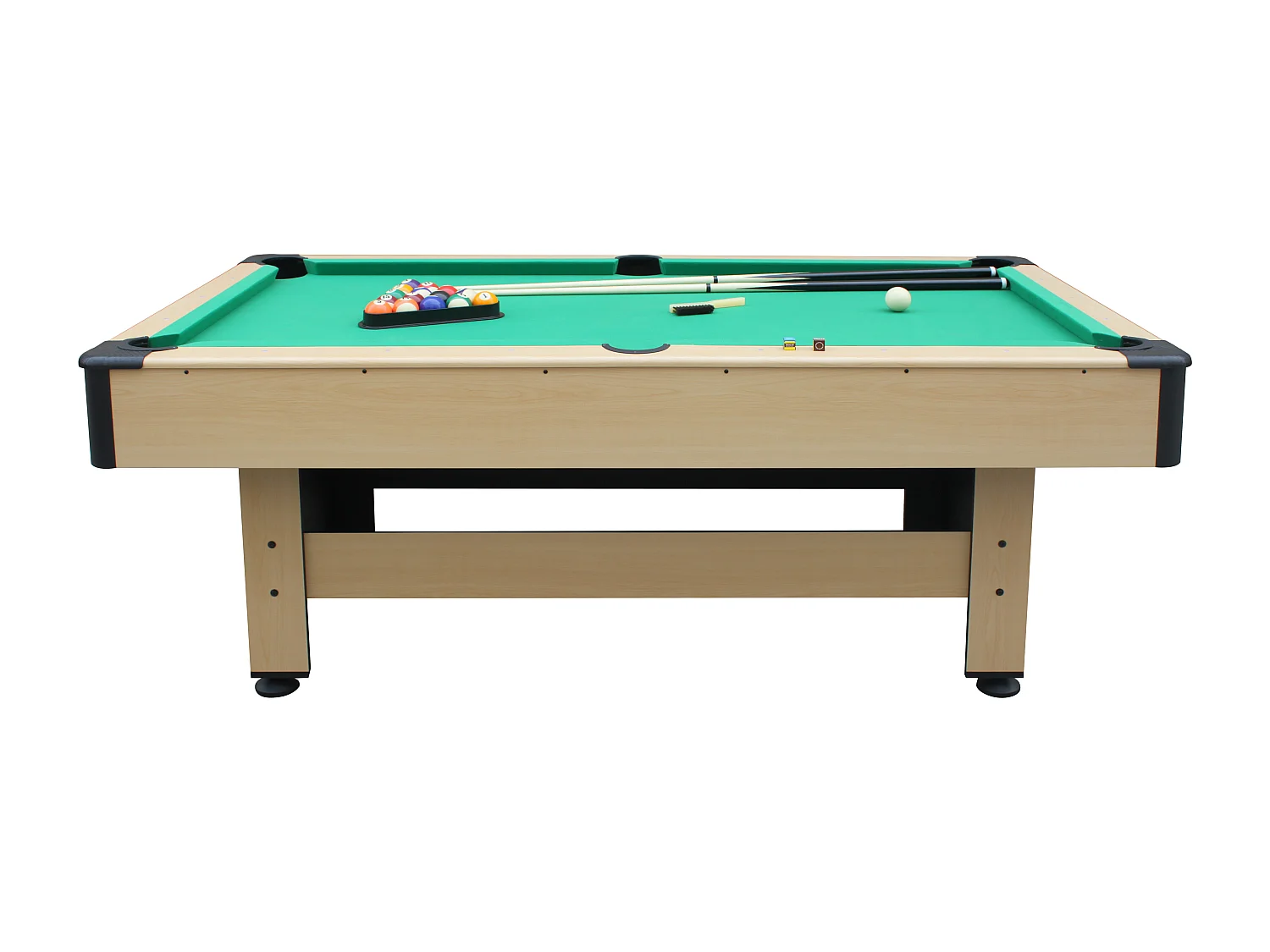 ‌Amerikanischer Billardtisch aus Holz mit Zubehör CHICAGO