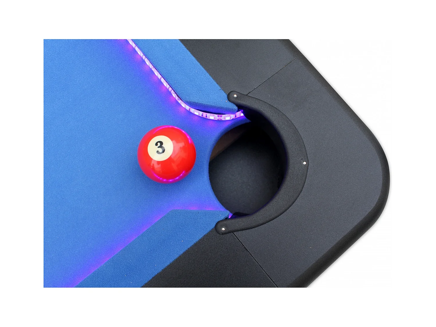 VEGAS Amerikaans biljart met LED-verlichting en accessoires inbegrepen