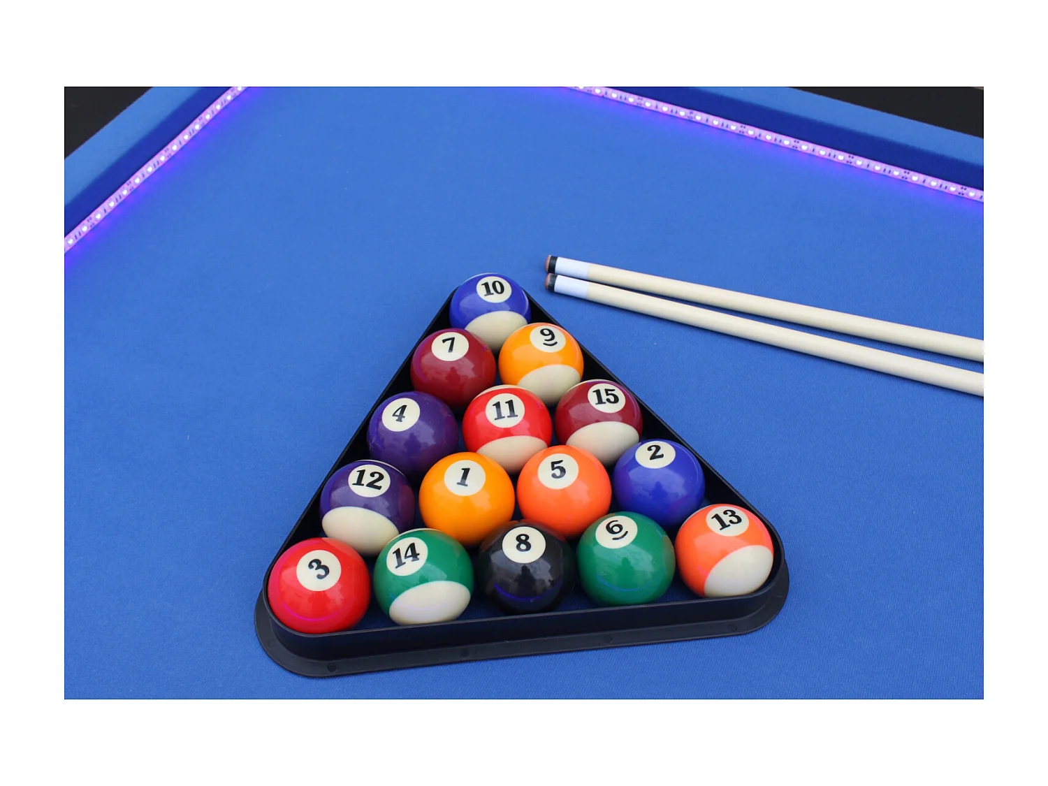 Billard américain avec LED et accessoires inclus VEGAS