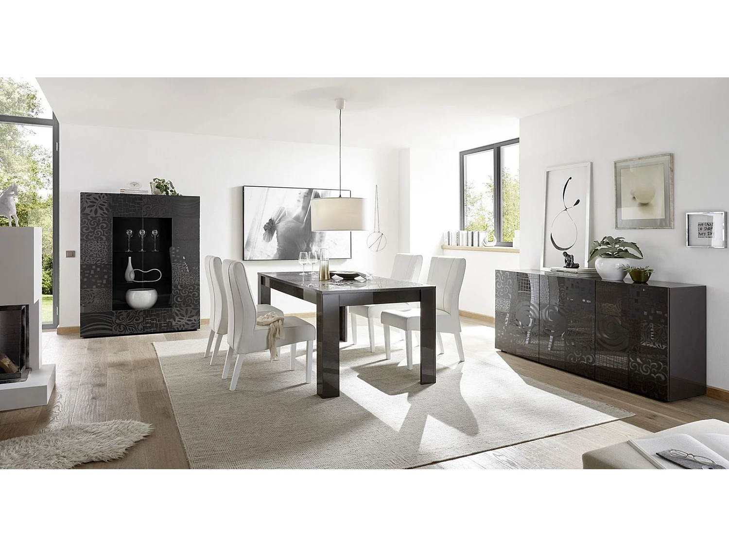 Salle à manger MIREL anthracite