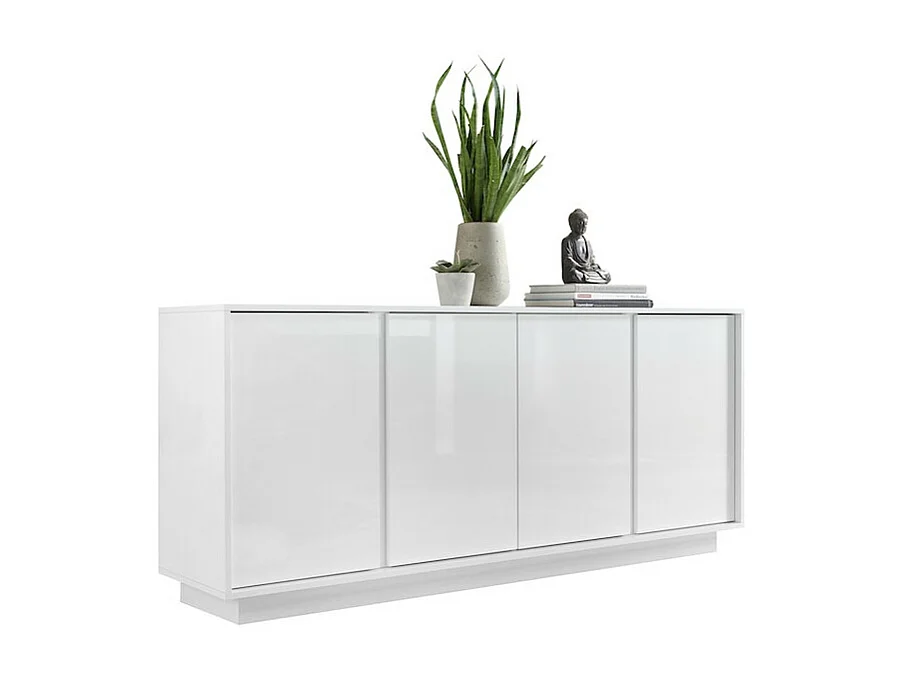 Salle à manger ICE blanc laqué - AVEC Argentier