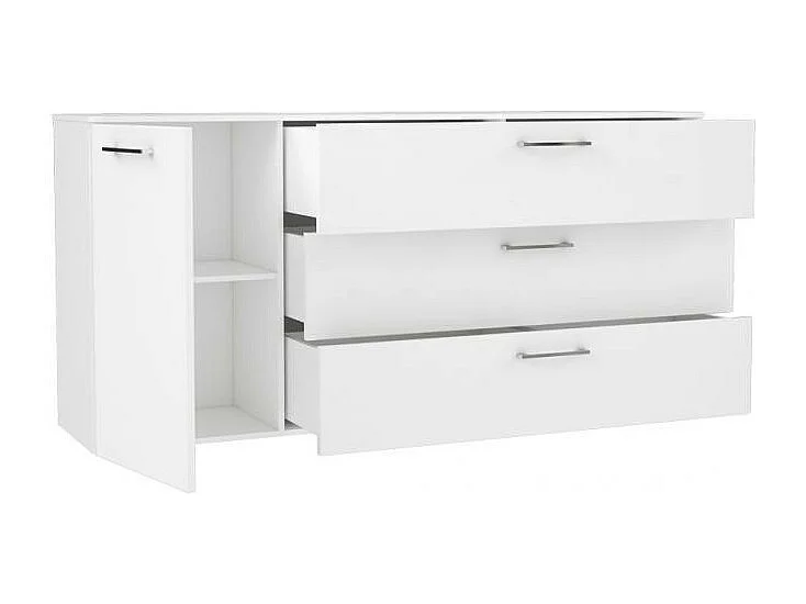 salle à manger complète BABA chêne clair et blanc