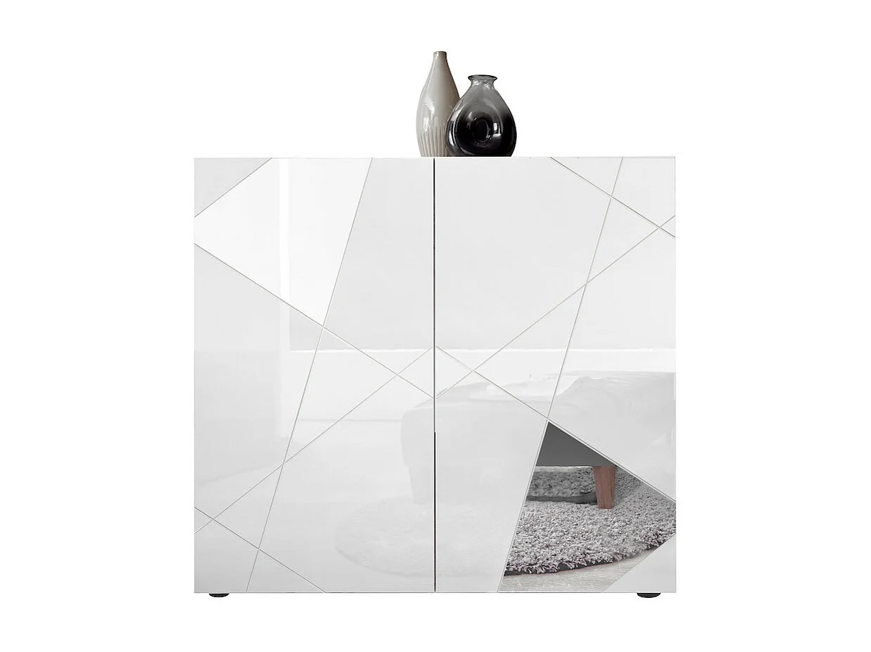 Salle à manger VITTORIA blanc laqué - AVEC Buffet