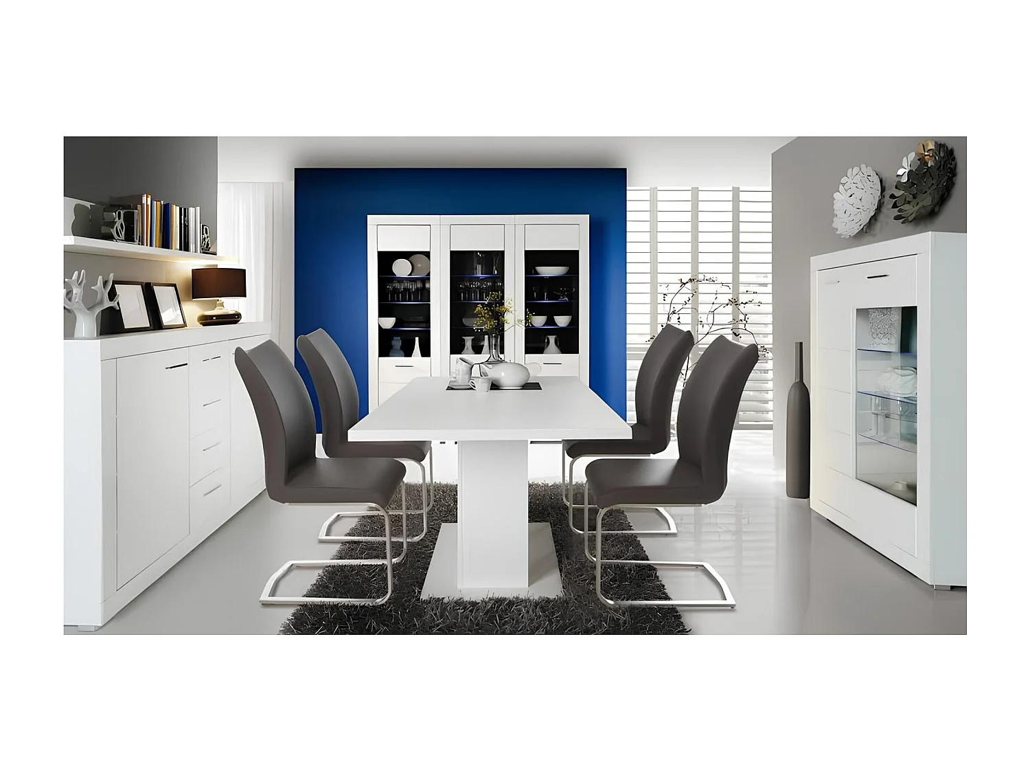 salle à manger complète SNOW blanc