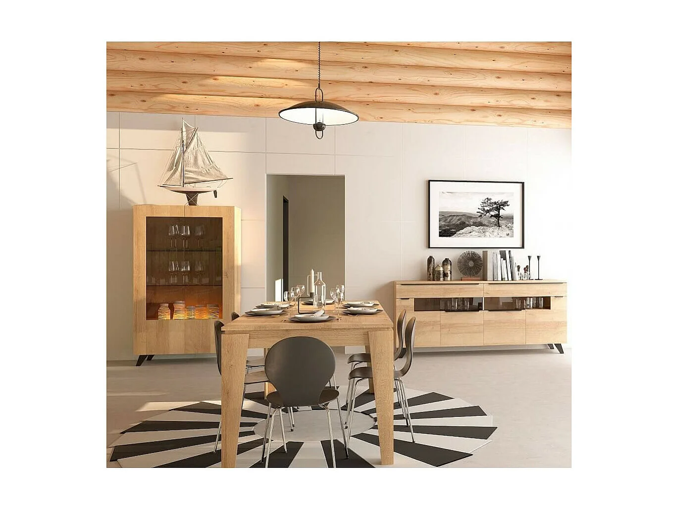 Salle à manger complète VALDI AVEC VITRINE