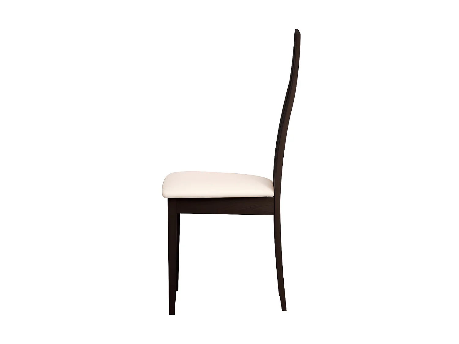 Lot de 2 chaises SALENA - Hêtre massif coloris wengé