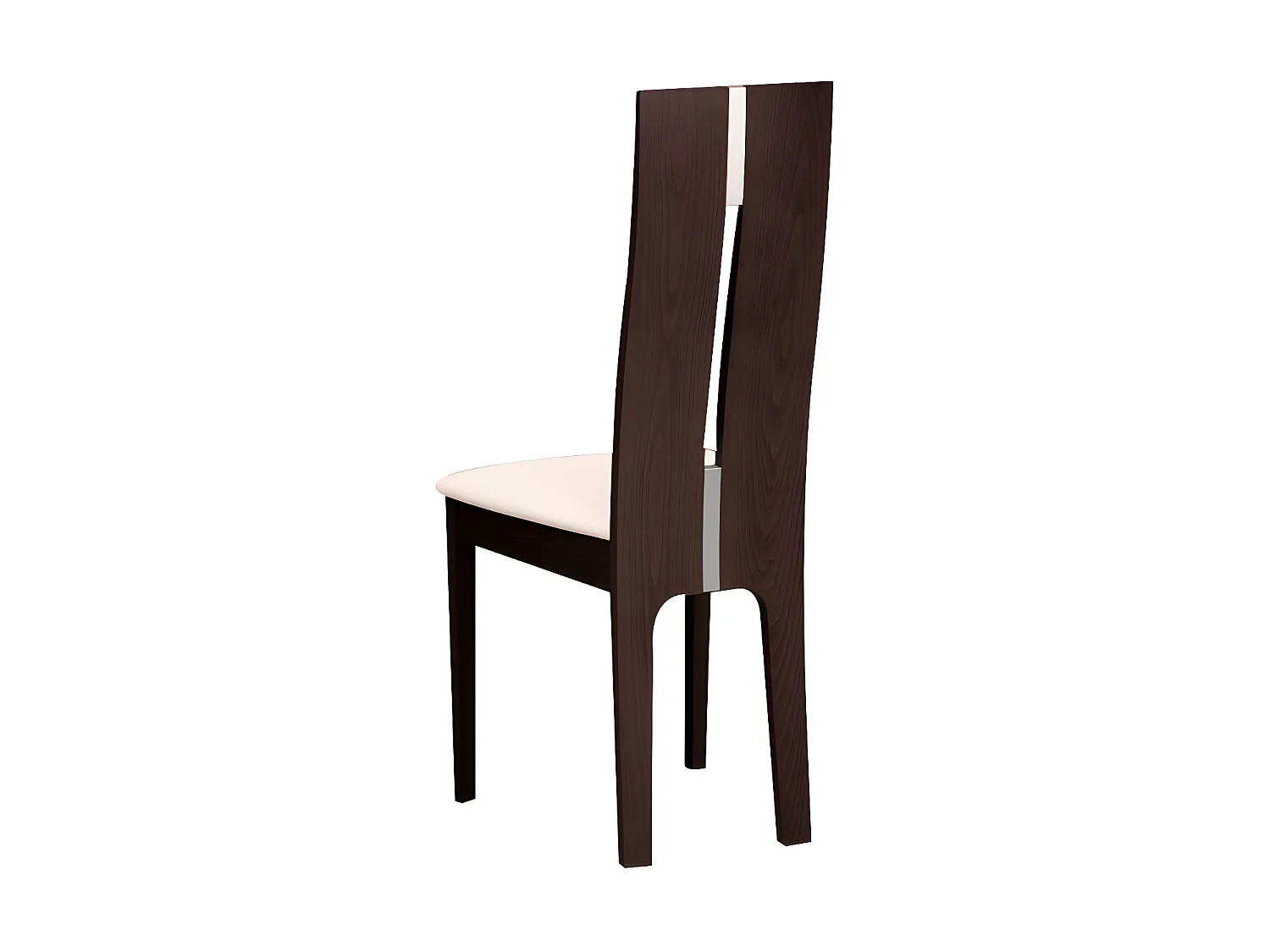 Lot de 2 chaises SALENA - Hêtre massif coloris wengé