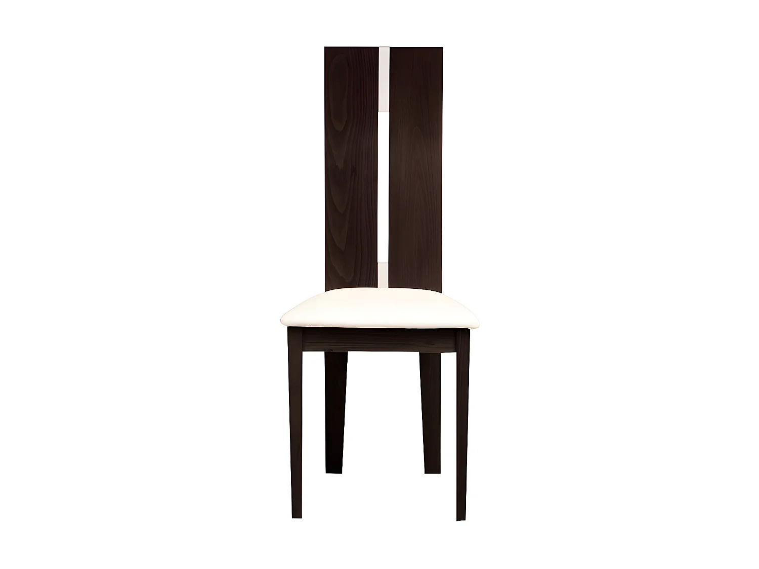 Lot de 2 chaises SALENA - Hêtre massif coloris wengé