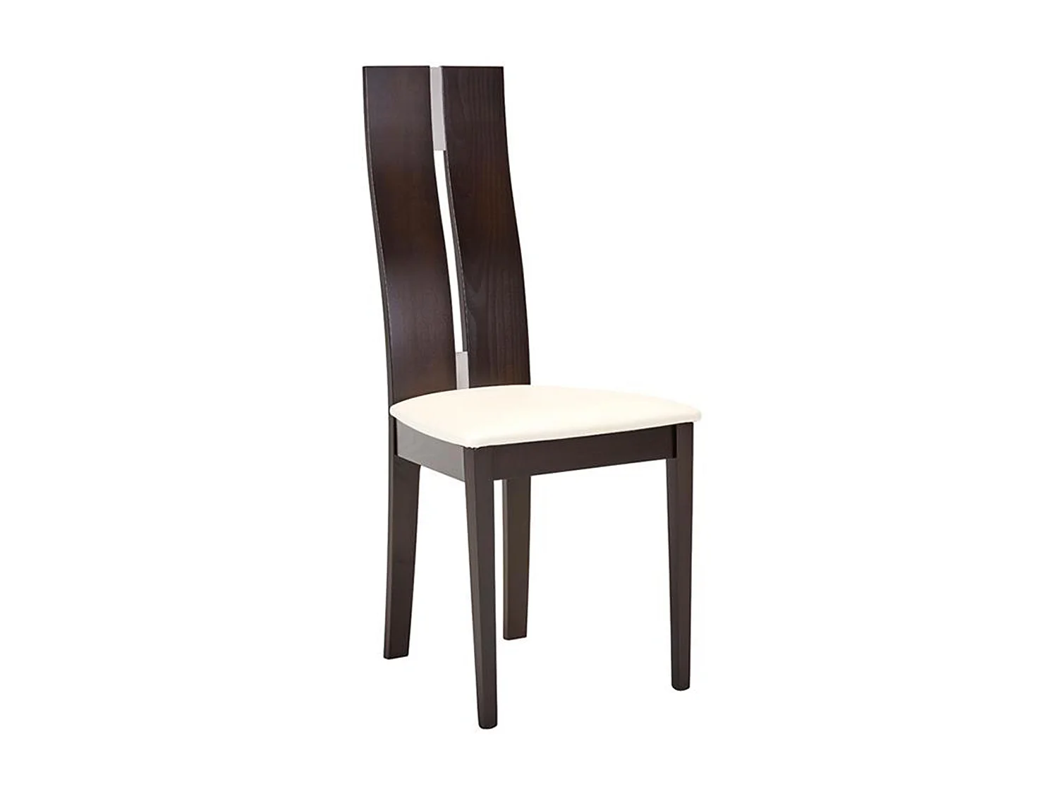 Lot de 2 chaises SALENA - Hêtre massif coloris wengé