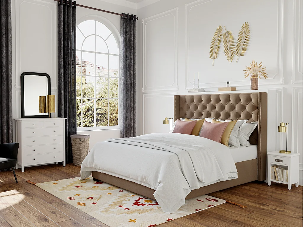 Comò 6 cassetti in pino massello bianco - ALBANE