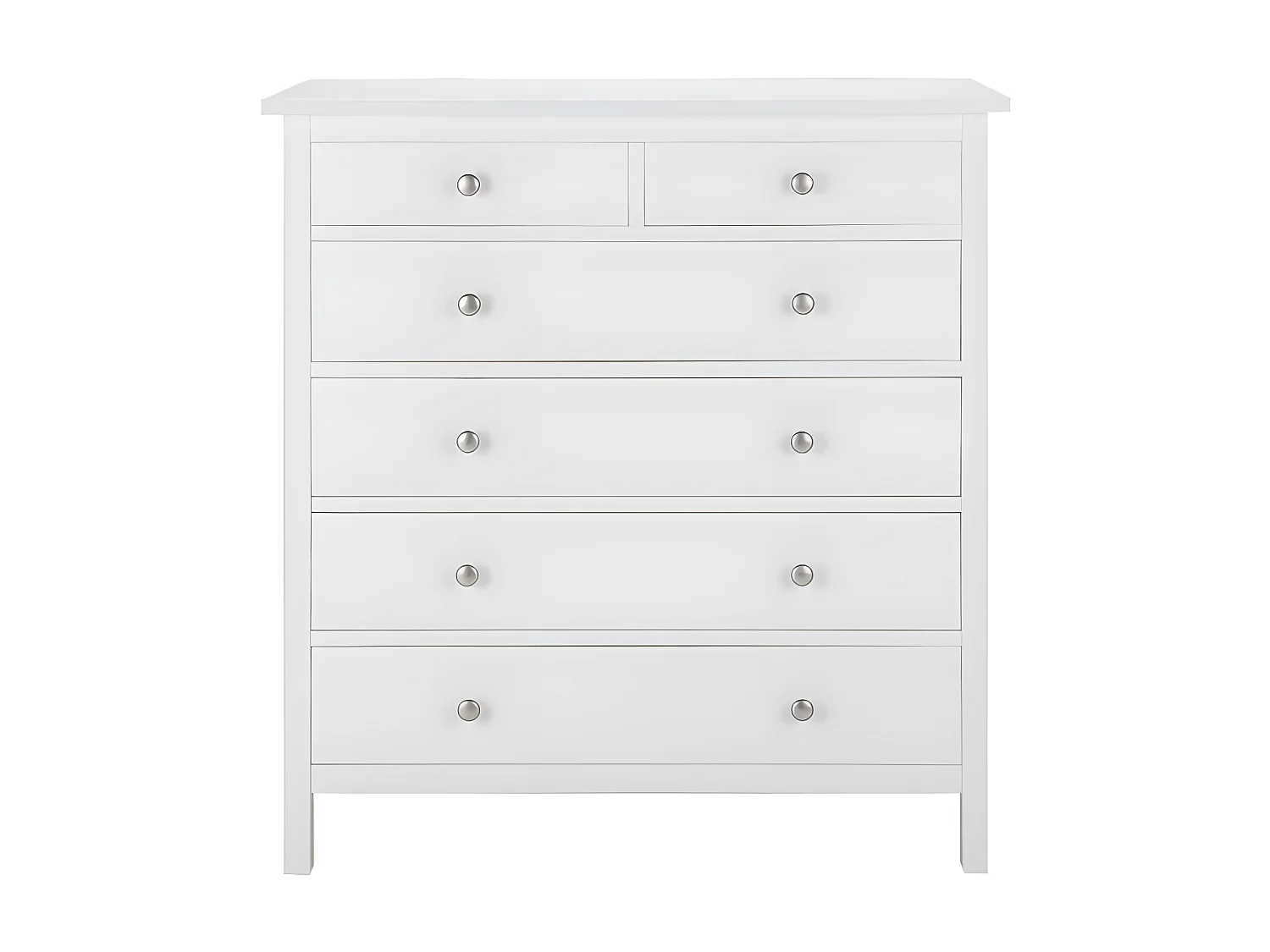 Commode ALBANE - 6 tiroirs - Pin blanc