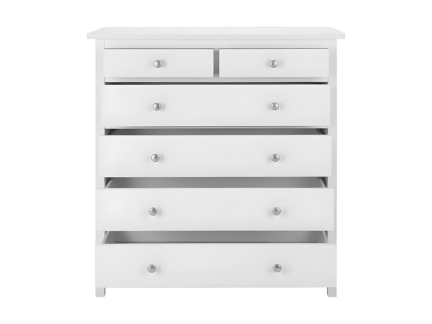 Commode ALBANE - 6 tiroirs - Pin blanc