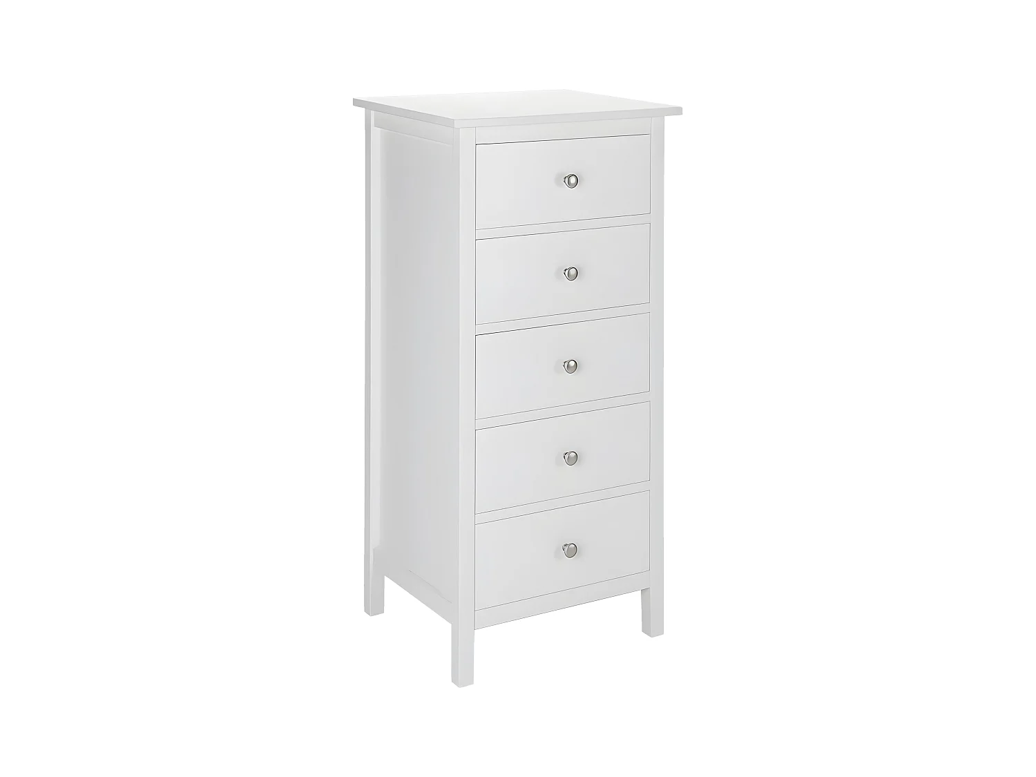 Cómoda ALBANE - 5 cajones - Pino blanco