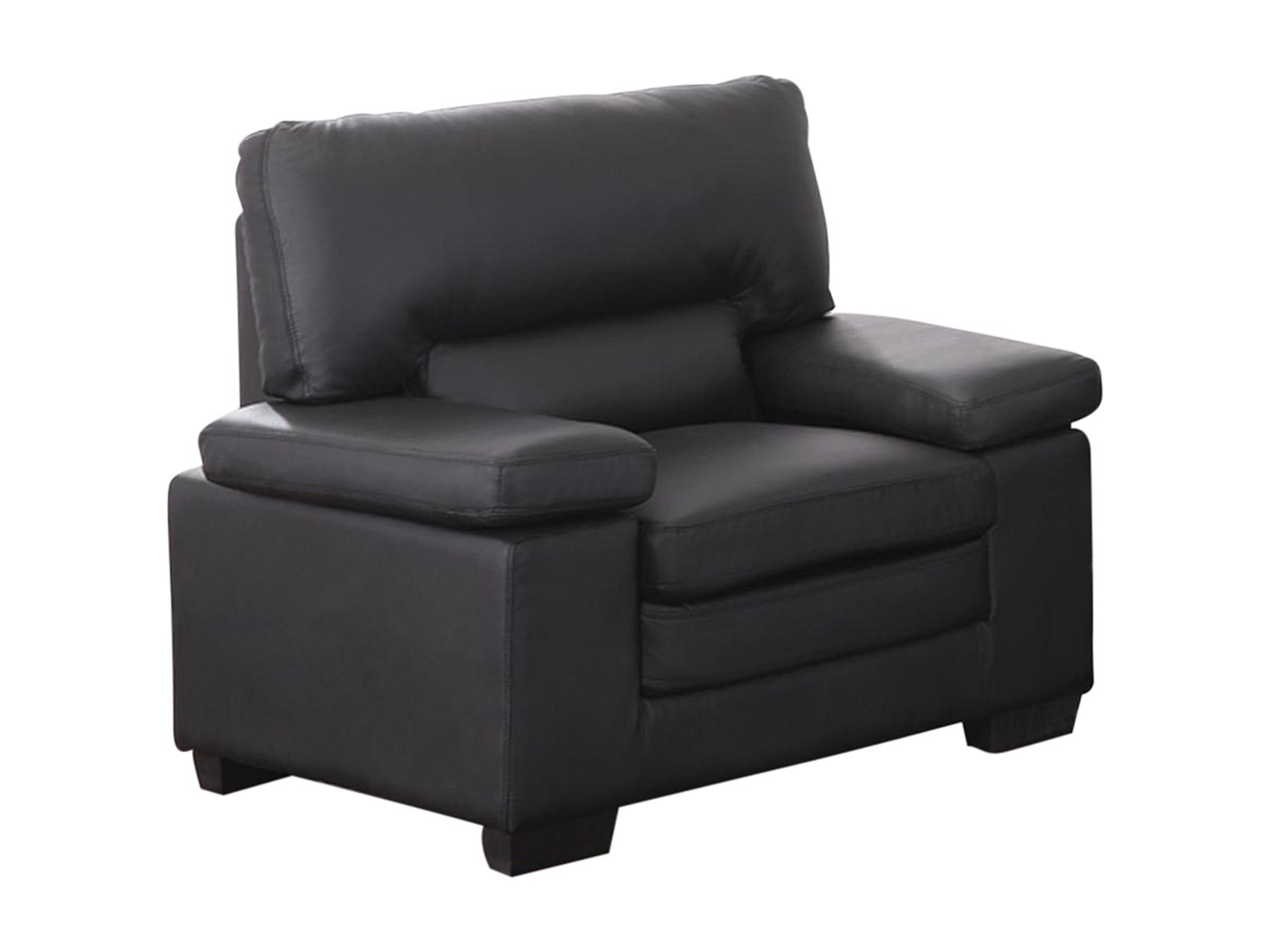 Vente-unique Ledersessel - Büffelleder - Schwarz - Mimas