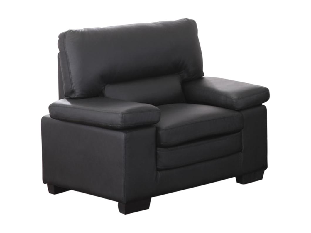 Fauteuil en cuir de buffle MIMAS - Noir