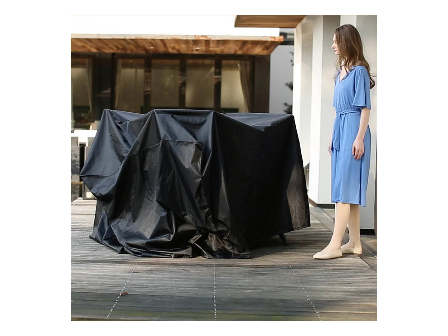 Funda protectora para conjunto de jardín 200 x 140 x 105 cm BRESCIA (6/8/10/12 pl)