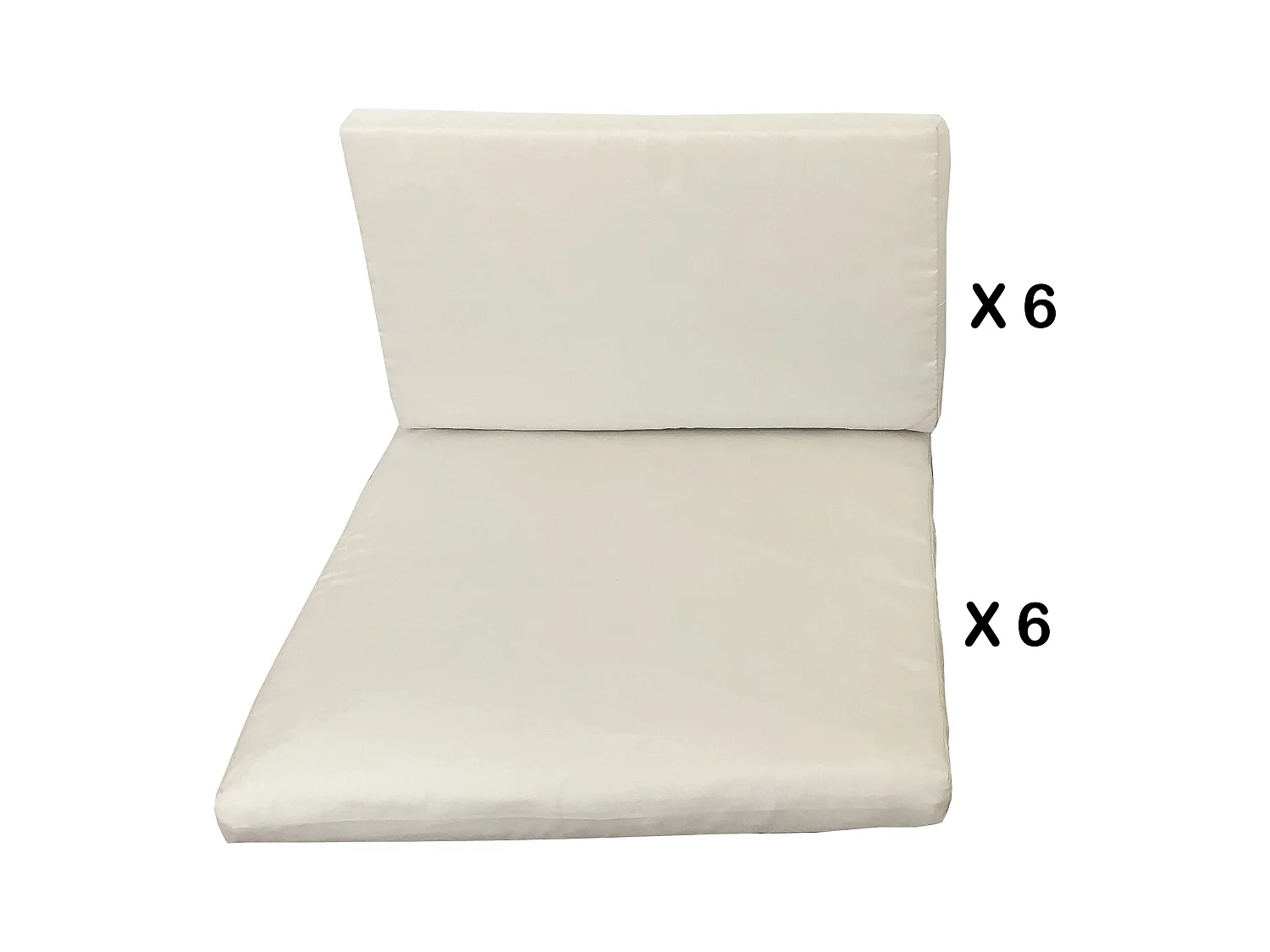 Witte kussenhoezen voor Miami en Sunset 6-zits