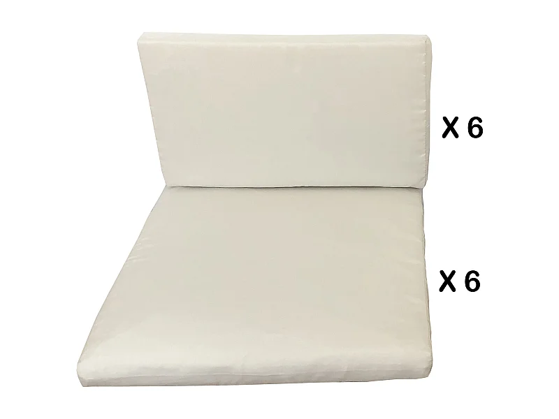 Witte kussenhoezen voor Miami en Sunset 6-zits