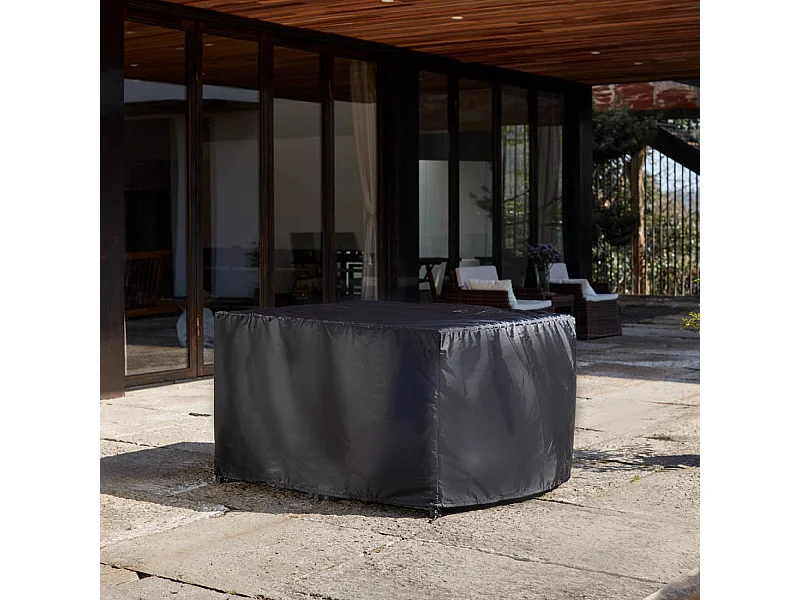 Beschermhoes Tuinset 119x119x70cm Miami, Monaco, Sunset - Zwart Polyester 210g/m²