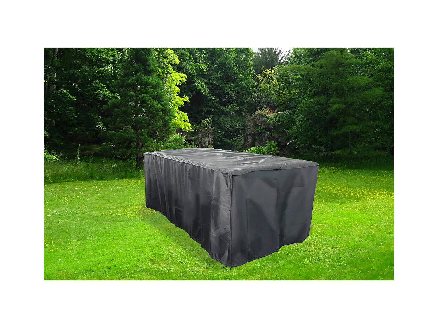 Beschermhoes voor Tuinset Lusiana 6 Plaatsen - Zwart Polyester 210g/m² - 155x94x68 cm