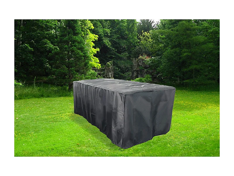 Capa de Proteção para Conjunto de Jardim Lusiana 6 Lugares - Preto Poliéster 210g/m² - 155x94x68 cm