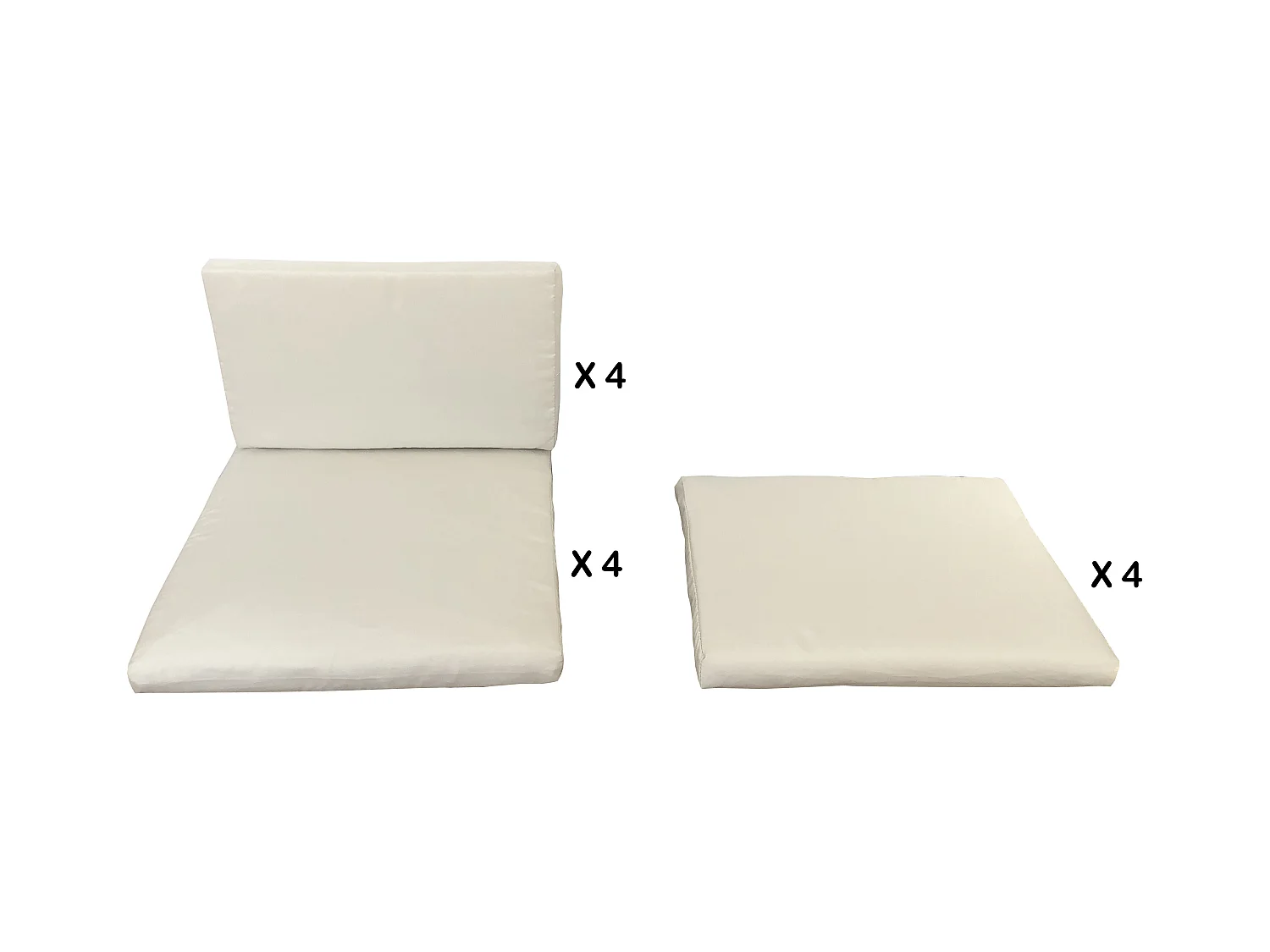 Housses de coussins blanc pour Miami 8 places MIAMI