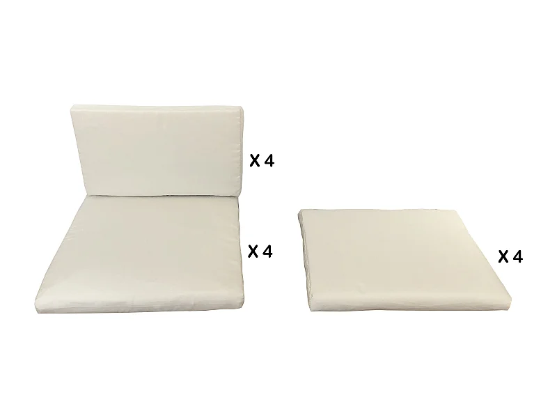 Housses de coussins blanc pour Miami 8 places MIAMI