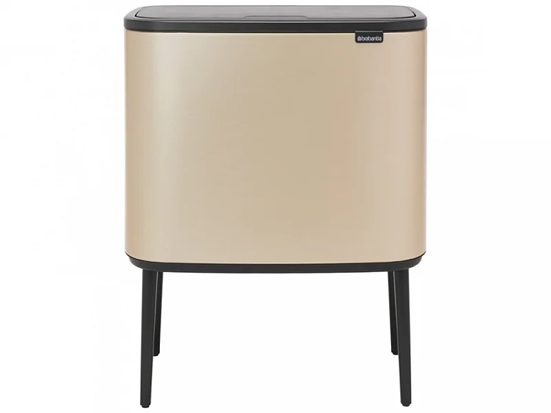 Cubo de basura Brabantia Bo Touch Bin 11L Champagne Diseño elegante para reciclaje